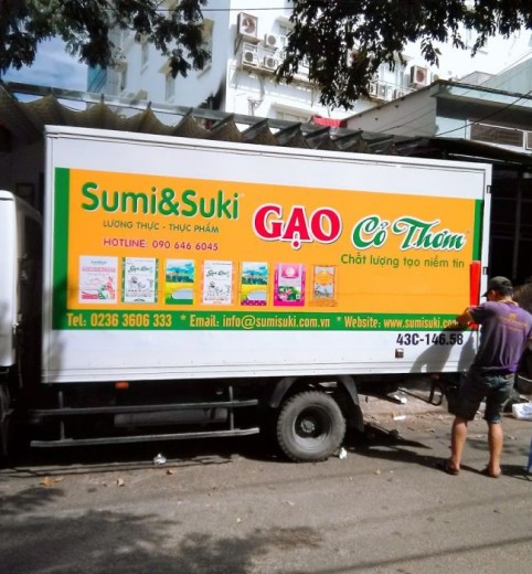 Thiết kế và dán Decal xe tải Thiết kế và dán Decal xe tải